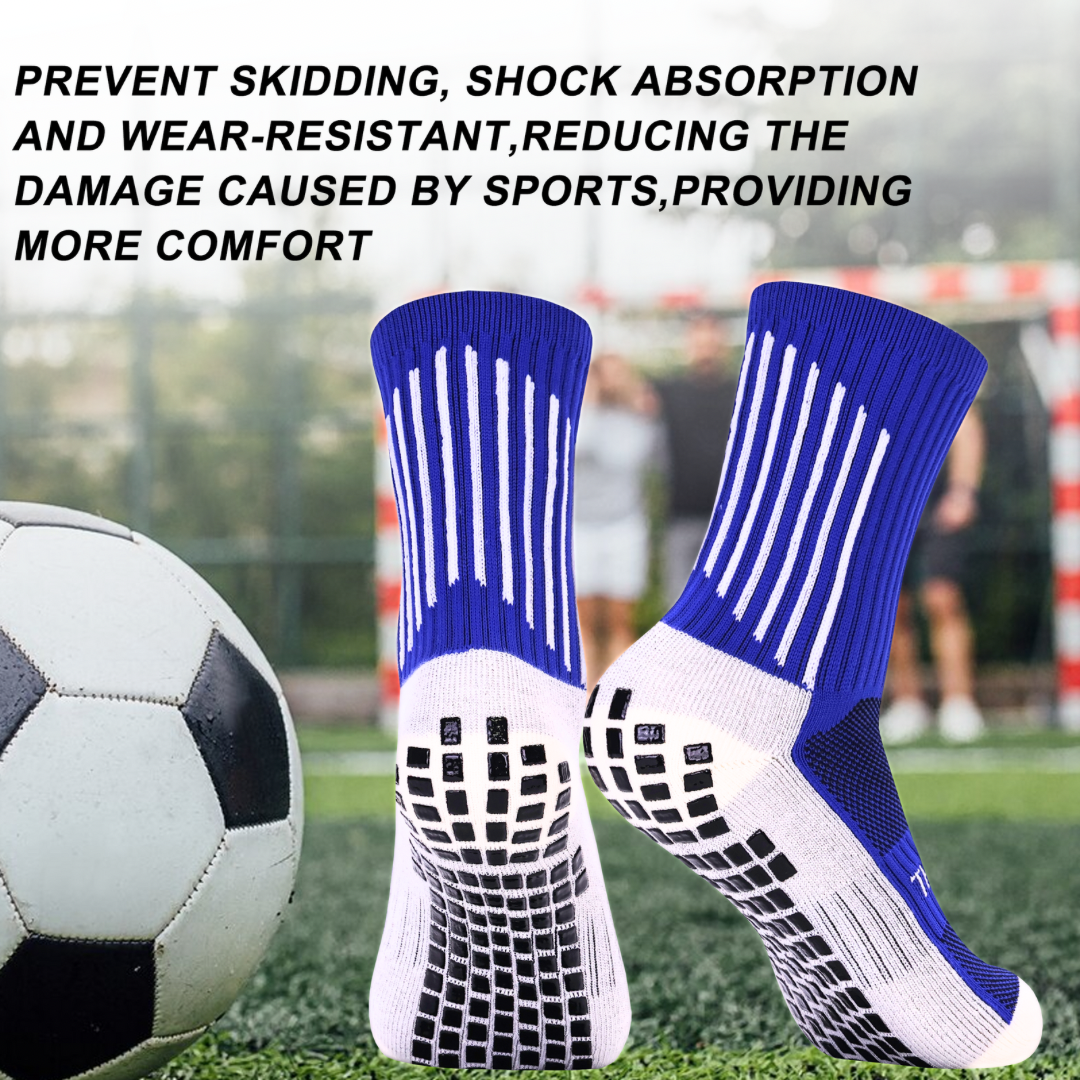 The Grip Sock V2.0 Adult 4pk Blue
