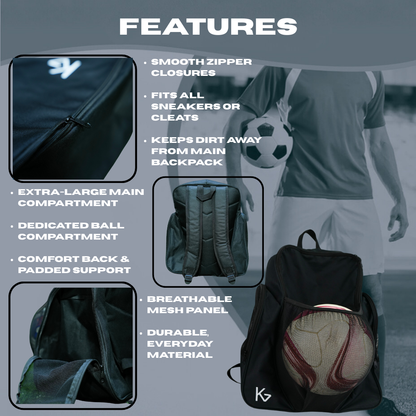 KG Backpack and Cleat Bag Bundle