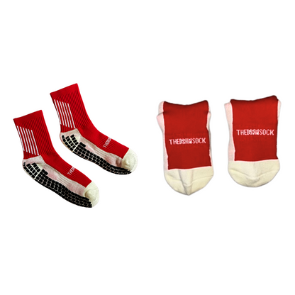 The Grip Sock Adult 4pk Red