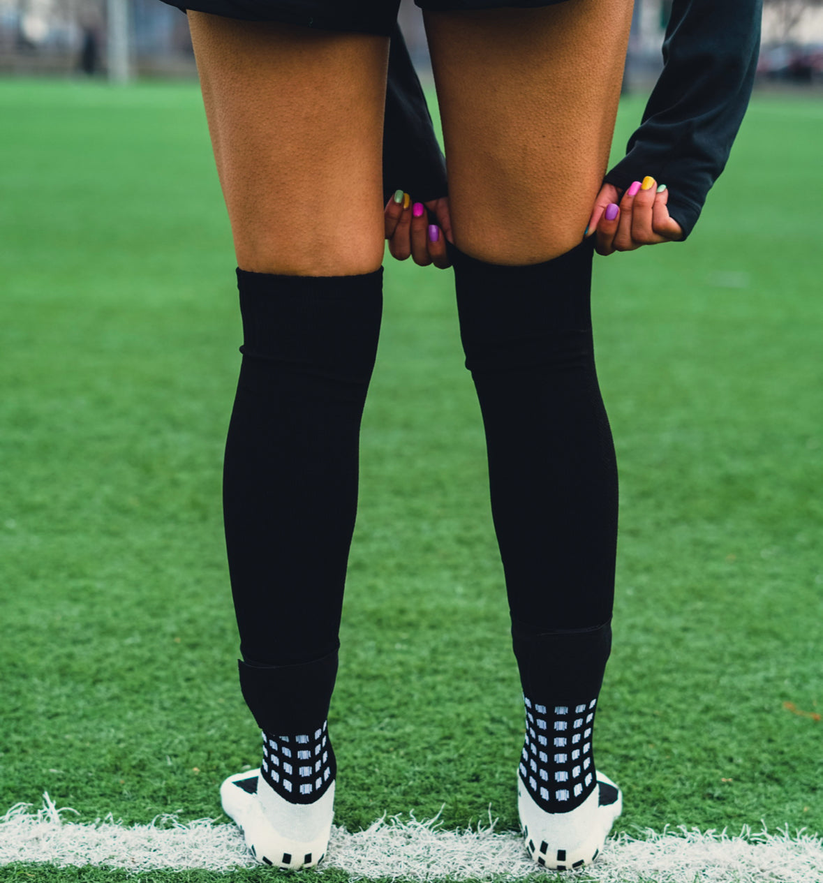 Grip Socks, Leg Sleeves & Shin Guard Straps (BLACK)