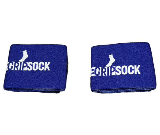 The Grip Sock Shin Guard Straps Set Double Sided (BLUE)
