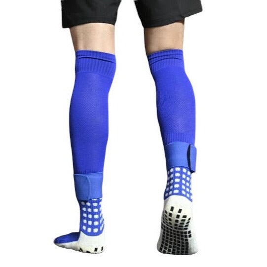 The Grip Sock Soccer Socks, Soccer Socks Men, Anti Slip Soccer Socks, Non  Slip Football Grip Socks, Sleeves, Shin Guard Straps (Black) at   Men's Clothing store